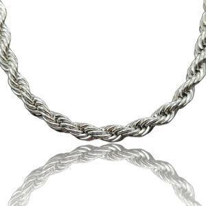 22" x 7mm 316L Stainless Steel Rope Chain.